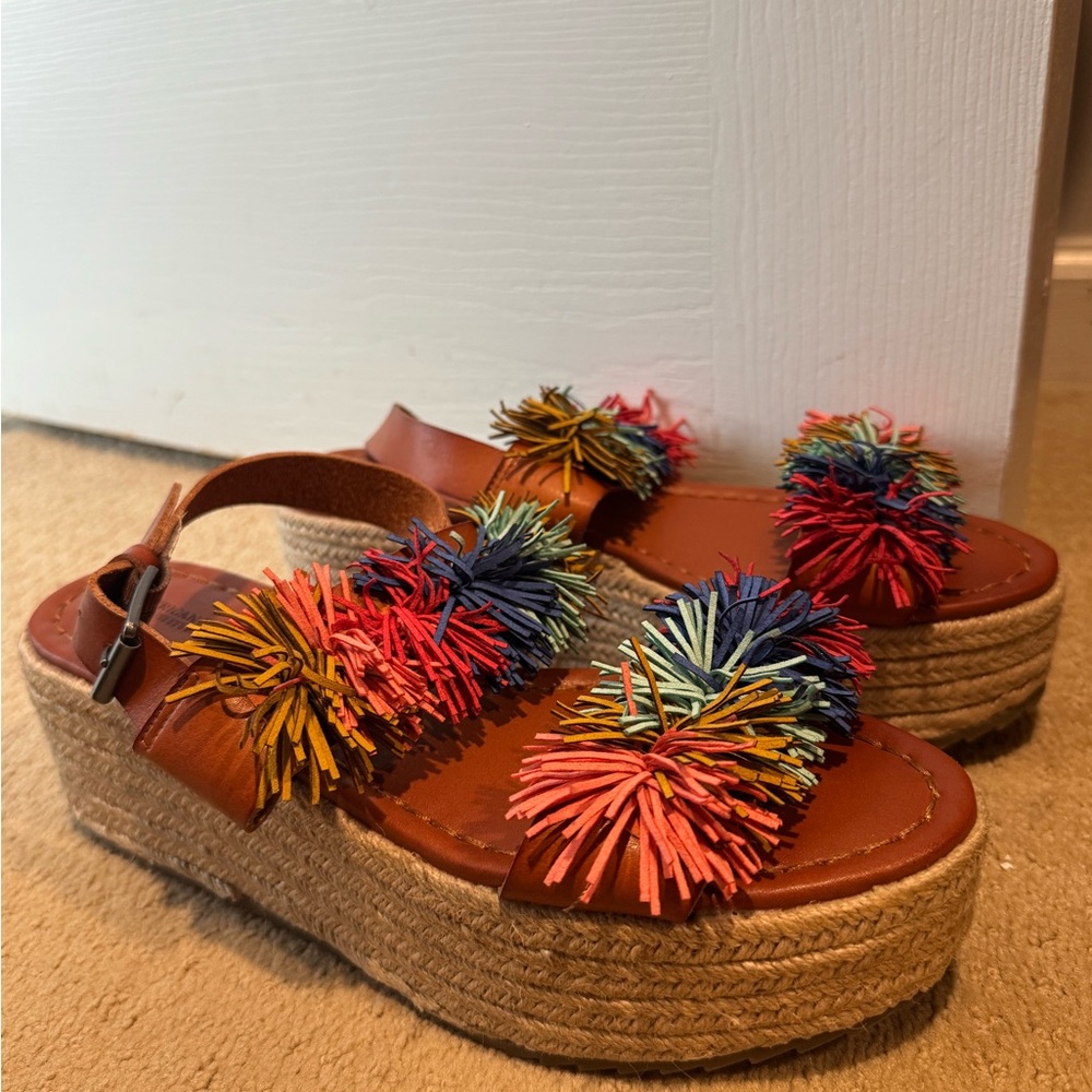American Eagle Outfitters Multicolor Pom-Pom Espadrilles